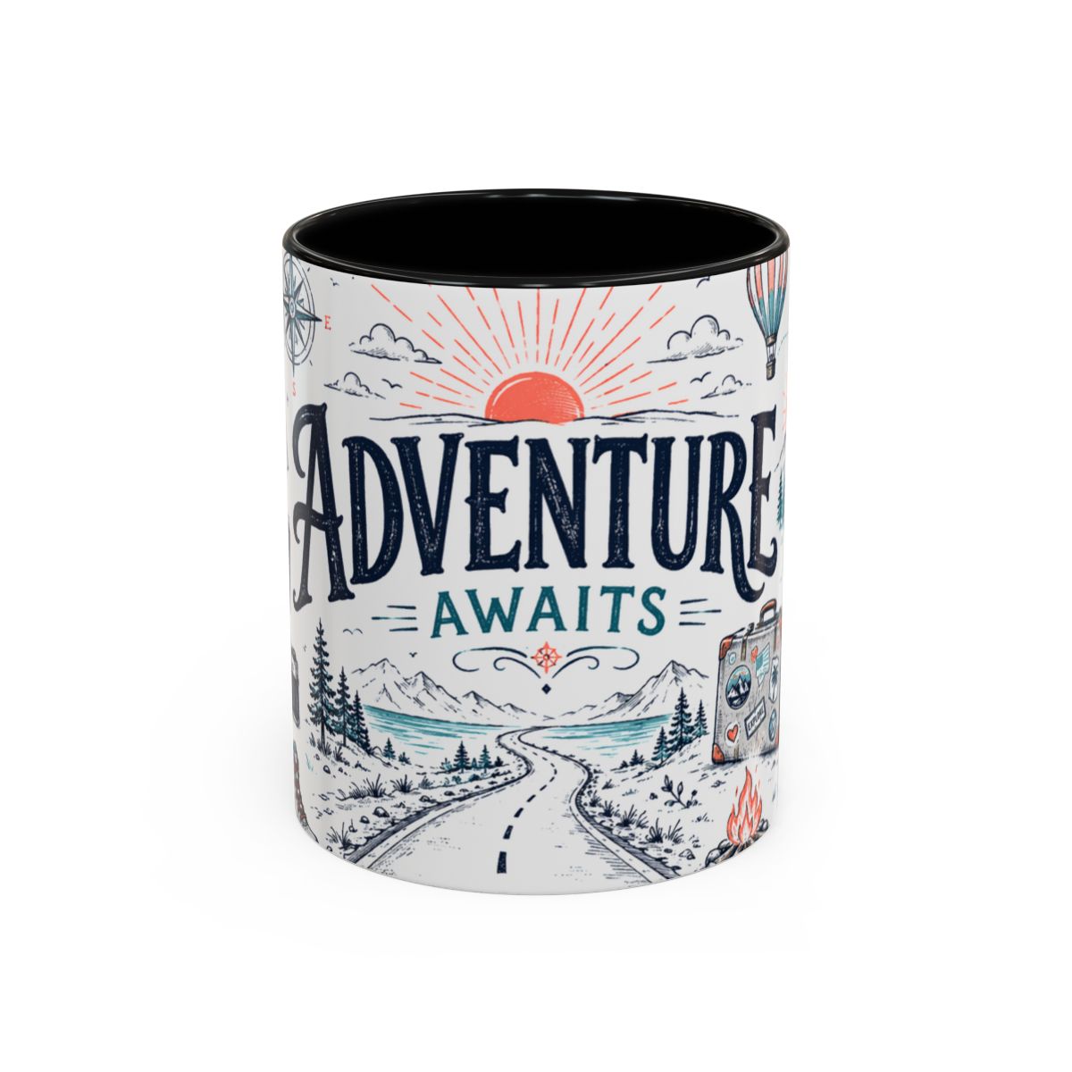 Adventure Awaits Coffee Mug | Class of 2026 Graduation Gift | Accent Color Ceramic 11oz 15oz — 6ad87044931ebbf89508ec19_72180_102752_front