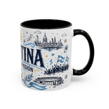 Argentina Soccer Mug — El Futbol Es Pasion — Independent Country Fan Art — 11oz 15oz — Right view — Photo 17