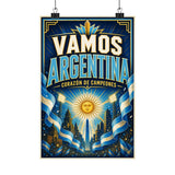Argentina Soccer Poster — Rally Fan Art Print — Soccer Wall Decor — Front view — Photo 4