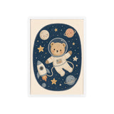Astronaut Bear Framed Nursery Poster, Storybook Kids Room Wall Art, A4 A3 Size — 6ad8673aa3b65b75ca0e50c5_96254_80281_front