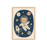 Astronaut Bear Framed Nursery Poster, Storybook Kids Room Wall Art, A4 A3 Size — 6ad8673aa3b65b75ca0e50c5_96264_80270_front