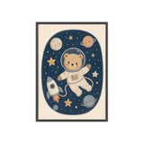 Astronaut Bear Framed Nursery Poster, Storybook Kids Room Wall Art, A4 A3 Size — 6ad8673aa3b65b75ca0e50c5_96250_80279_front