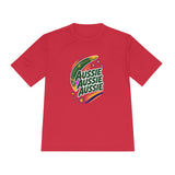 Australia Soccer T Shirt, Aussie Aussie Aussie Tee, World Football Fan Shirt, Moisture Wicking Sport Tee — Front view — Photo 7