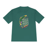Australia Soccer T Shirt, Aussie Aussie Aussie Tee, World Football Fan Shirt, Moisture Wicking Sport Tee — Front view — Photo 1