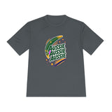 Australia Soccer T Shirt, Aussie Aussie Aussie Tee, World Football Fan Shirt, Moisture Wicking Sport Tee — Front view — Photo 4