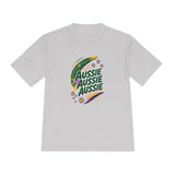 Australia Soccer T Shirt, Aussie Aussie Aussie Tee, World Football Fan Shirt, Moisture Wicking Sport Tee — Front view — Photo 3