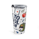 Back to School Crew 20oz Tumbler — Teacher Team Gift — Insulated Stainless Steel Travel Cup — Right view — Photo 4