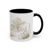 Barn Owl Accent Mug | Watercolor Nature Coffee Cup | 11oz 15oz Farm Animal Gift — 11oz / Black — right