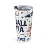 Baseball Mama 20oz Tumbler — Baseball Mom Gift — Insulated Stainless Steel Travel Cup — Right view — Photo 4