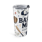 Baseball Mama 20oz Tumbler — Baseball Mom Gift — Insulated Stainless Steel Travel Cup — Left view — Photo 3