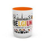 Belgium Soccer Coffee Mug — Soccer Fan Gift — Accent Color Ceramic 11oz 15oz Match Day Cup — Front view — Photo 13