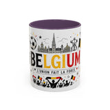 Belgium Soccer Coffee Mug — Soccer Fan Gift — Accent Color Ceramic 11oz 15oz Match Day Cup — Front view — Photo 16
