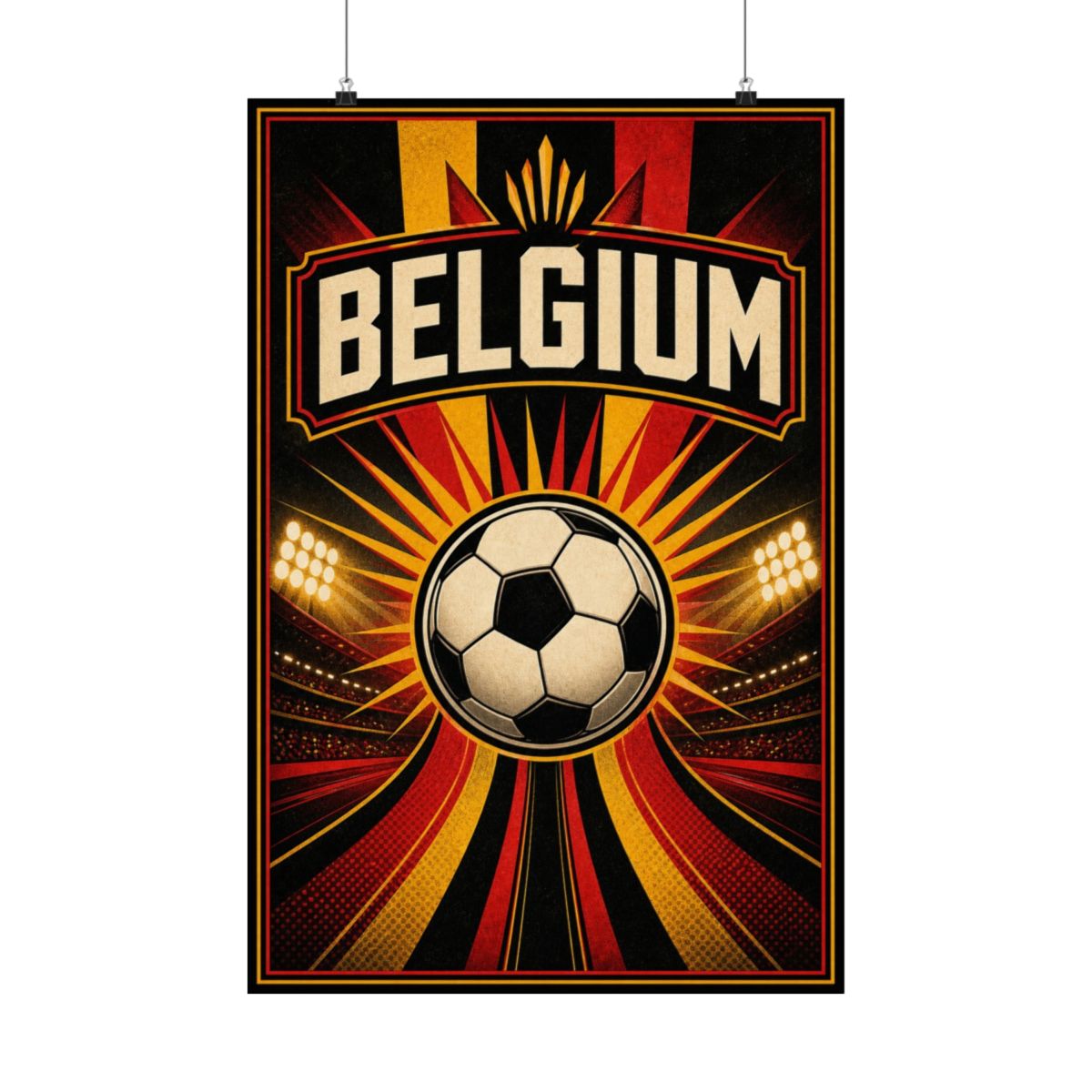 Belgium Soccer Fan Art Poster — Matte Vertical Poster — World Cup 2026 Wall Decor — Front view — Photo 1