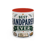 Best Grandparents Ever Coffee Mug — Gift From Grandkids — Accent Color Ceramic 11oz 15oz — Front view — Photo 4