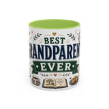 Best Grandparents Ever Coffee Mug — Gift From Grandkids — Accent Color Ceramic 11oz 15oz — Front view — Photo 15
