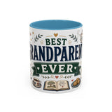 Best Grandparents Ever Coffee Mug — Gift From Grandkids — Accent Color Ceramic 11oz 15oz — Front view — Photo 9