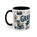 Best Grandparents Ever Coffee Mug — Gift From Grandkids — Accent Color Ceramic 11oz 15oz — Left view — Photo 18