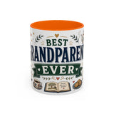 Best Grandparents Ever Coffee Mug — Gift From Grandkids — Accent Color Ceramic 11oz 15oz — Front view — Photo 11
