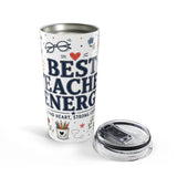 Best Teacher Energy 20oz Tumbler — Teacher Appreciation Gift — Insulated Stainless Steel Travel Cup — Product view — Photo 5