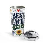 Best Teacher Ever 20oz Tumbler — Teacher Appreciation Gift — Insulated Stainless Steel Travel Cup — Product view — Photo 5