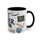 Best Teacher Ever Coffee Mug — Teacher Appreciation Gift — Accent Color Ceramic 11oz 15oz — Right view — Photo 17