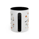 Black Cat Halloween Mug — Pumpkin Moon Watercolor Gift — Spooky Accent Cup 11oz 15oz — Back view — Photo 20