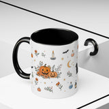 Black Cat Halloween Mug — Pumpkin Moon Watercolor Gift — Spooky Accent Cup 11oz 15oz — Product view — Photo 22
