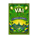 Brazil Soccer Poster — Rally Fan Art Print — Soccer Wall Decor — Front view — Photo 3