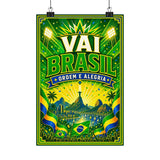 Brazil Soccer Poster — Rally Fan Art Print — Soccer Wall Decor — Front view — Photo 4