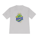 Brazil Soccer T Shirt, Vai Brasil Tee, World Football Fan Shirt, Moisture Wicking Sport Tee — Front view — Photo 3