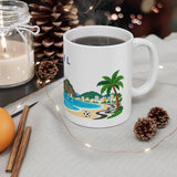 Brazil Travel Souvenir Mug — Rio Coast & Sugarloaf — Soccer Fan Gift — White Ceramic 11oz 15oz — Product view — Photo 6