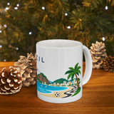 Brazil Travel Souvenir Mug — Rio Coast & Sugarloaf — Soccer Fan Gift — White Ceramic 11oz 15oz — Product view — Photo 11