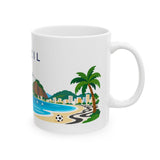 Brazil Travel Souvenir Mug — Rio Coast & Sugarloaf — Soccer Fan Gift — White Ceramic 11oz 15oz — Right view — Photo 5