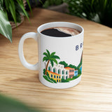 Brazil Travel Souvenir Mug — Rio Coast & Sugarloaf — Soccer Fan Gift — White Ceramic 11oz 15oz — Product view — Photo 10
