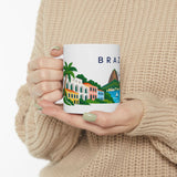Brazil Travel Souvenir Mug — Rio Coast & Sugarloaf — Soccer Fan Gift — White Ceramic 11oz 15oz — Product view — Photo 12