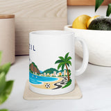Brazil Travel Souvenir Mug — Rio Coast & Sugarloaf — Soccer Fan Gift — White Ceramic 11oz 15oz — Product view — Photo 9