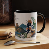 Brazil World Champions Mug — Five Time Soccer Champion Gift — Brazilian Football Fan Cup — 1958–2002 — 11oz 15oz Accent Mug — Product view — Photo 21