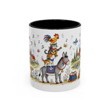 Bremen Town Musicians Mug — Storybook Accent Coffee Mug — MagicMeStudio — Front view — Photo 1