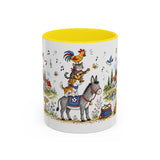 Bremen Town Musicians Mug — Storybook Accent Coffee Mug — MagicMeStudio — Front view — Photo 12