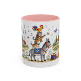 Bremen Town Musicians Mug — Storybook Accent Coffee Mug — MagicMeStudio — Front view — Photo 3