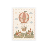 Bunny Balloon Framed Nursery Poster, Storybook Kids Room Wall Art, A4 A3 Size — Front view — Photo 3