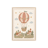 Bunny Balloon Framed Nursery Poster, Storybook Kids Room Wall Art, A4 A3 Size — Front view — Photo 2
