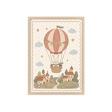Bunny Balloon Framed Nursery Poster, Storybook Kids Room Wall Art, A4 A3 Size — Front view — Photo 5