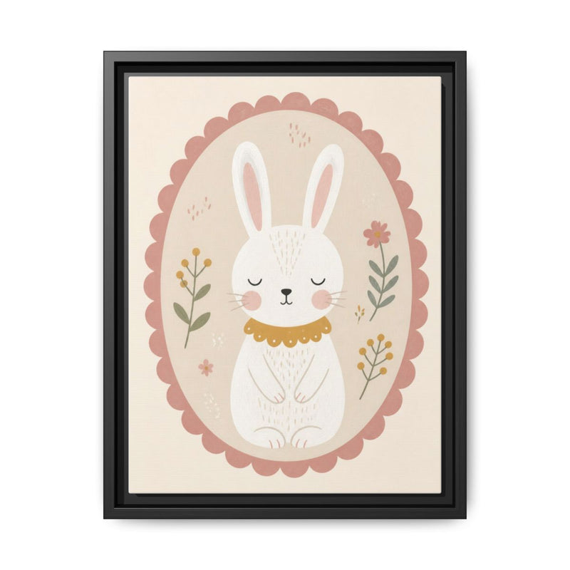 Bunny Collar Framed Nursery Canvas, Storybook Kids Room Wall Art, 12x16 18x24 — 6ad866984a87cc6e1a0e5ecf_88292_103215_front
