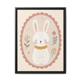 Bunny Collar Framed Nursery Canvas, Storybook Kids Room Wall Art, 12x16 18x24 — 6ad866984a87cc6e1a0e5ecf_88294_103221_front