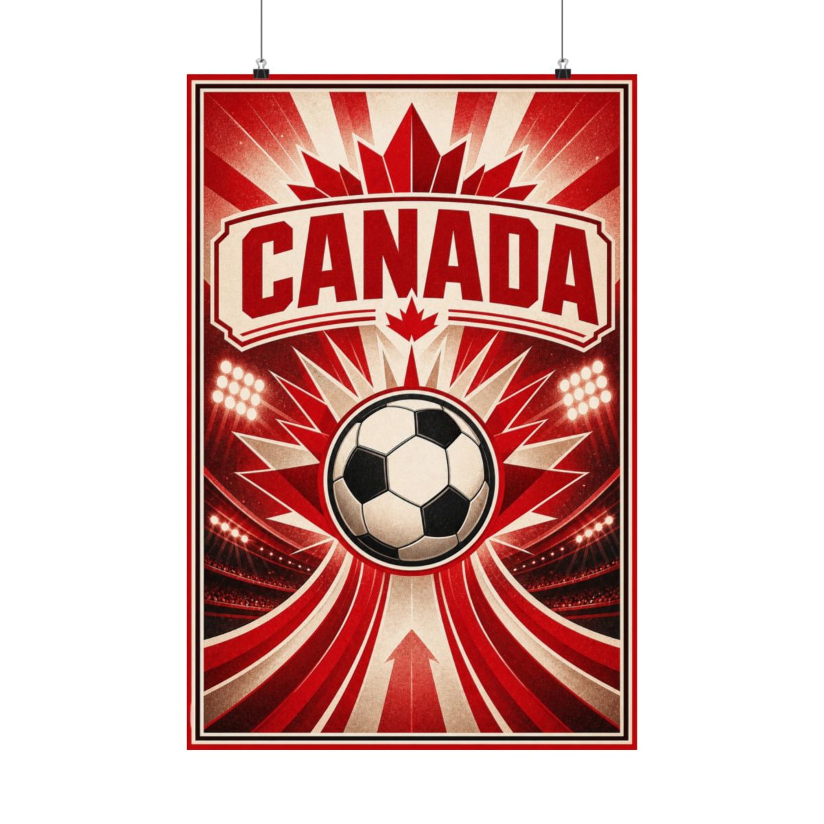 Canada Soccer Fan Art Poster — Matte Vertical Poster — World Cup 2026 Wall Decor — Front view — Photo 1