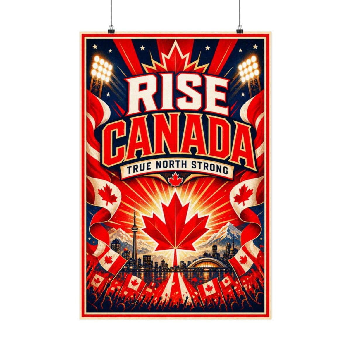 Canada Soccer Poster — Rally Fan Art Print — Soccer Wall Decor — Front view — Photo 1
