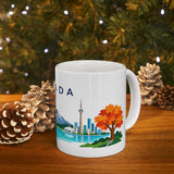 Canada Travel Souvenir Mug — Rockies & Toronto — Soccer Fan Gift — White Ceramic 11oz 15oz — Product view — Photo 11