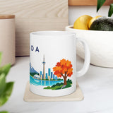 Canada Travel Souvenir Mug — Rockies & Toronto — Soccer Fan Gift — White Ceramic 11oz 15oz — Product view — Photo 9