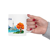Canada Travel Souvenir Mug — Rockies & Toronto — Soccer Fan Gift — White Ceramic 11oz 15oz — Product view — Photo 14